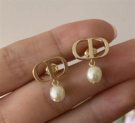 dior earrings on ear|Dior look alike earrings.